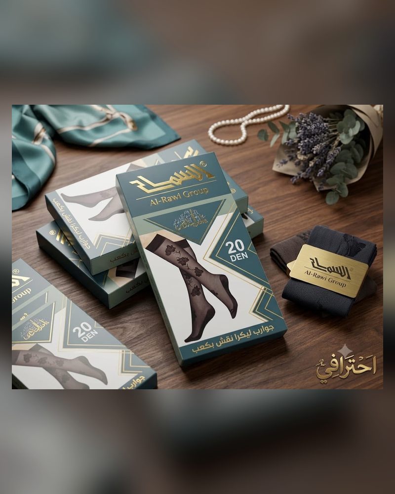جوارب ليكرا نقش بكعب